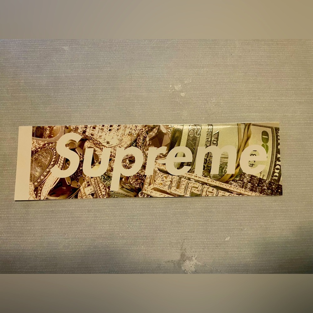 Supreme bling box logo sticker